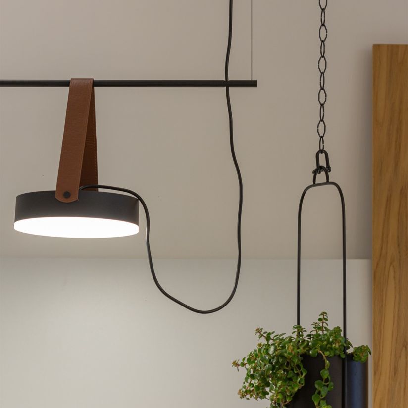 Lustra LED Unique SPECTRUM Black Suspendata 1 Sursa Echivalent 75W