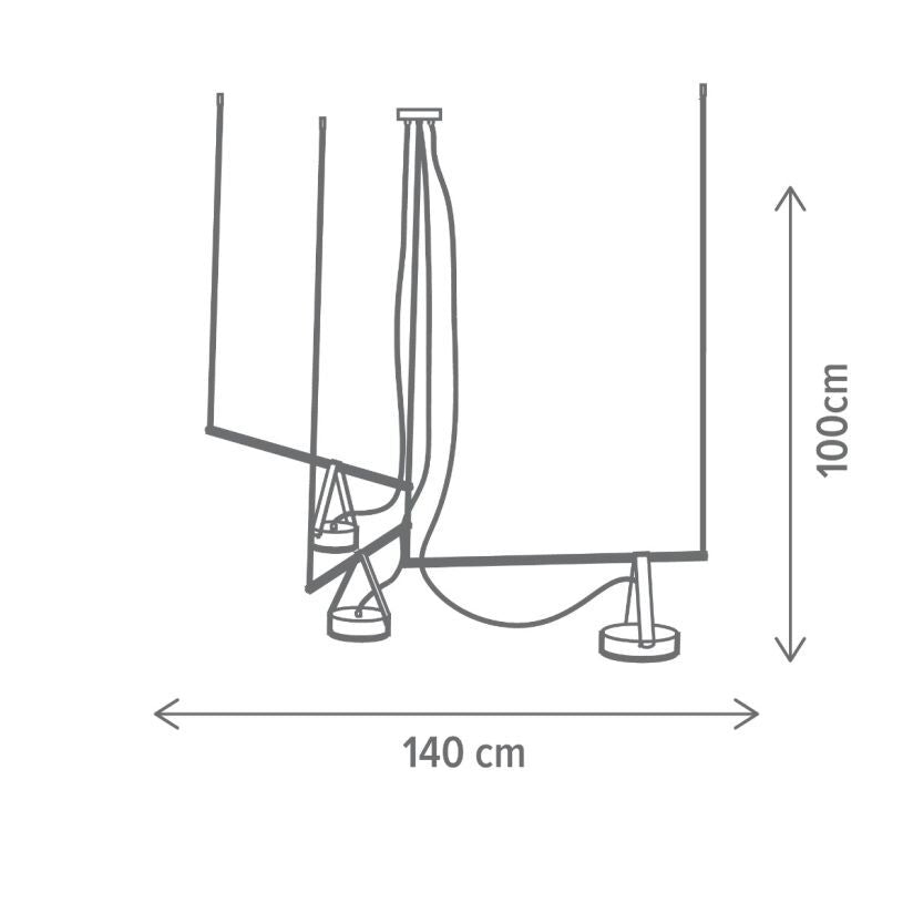 Lustra LED Unique SPECTRUM Black Suspendata Echivalent 300W