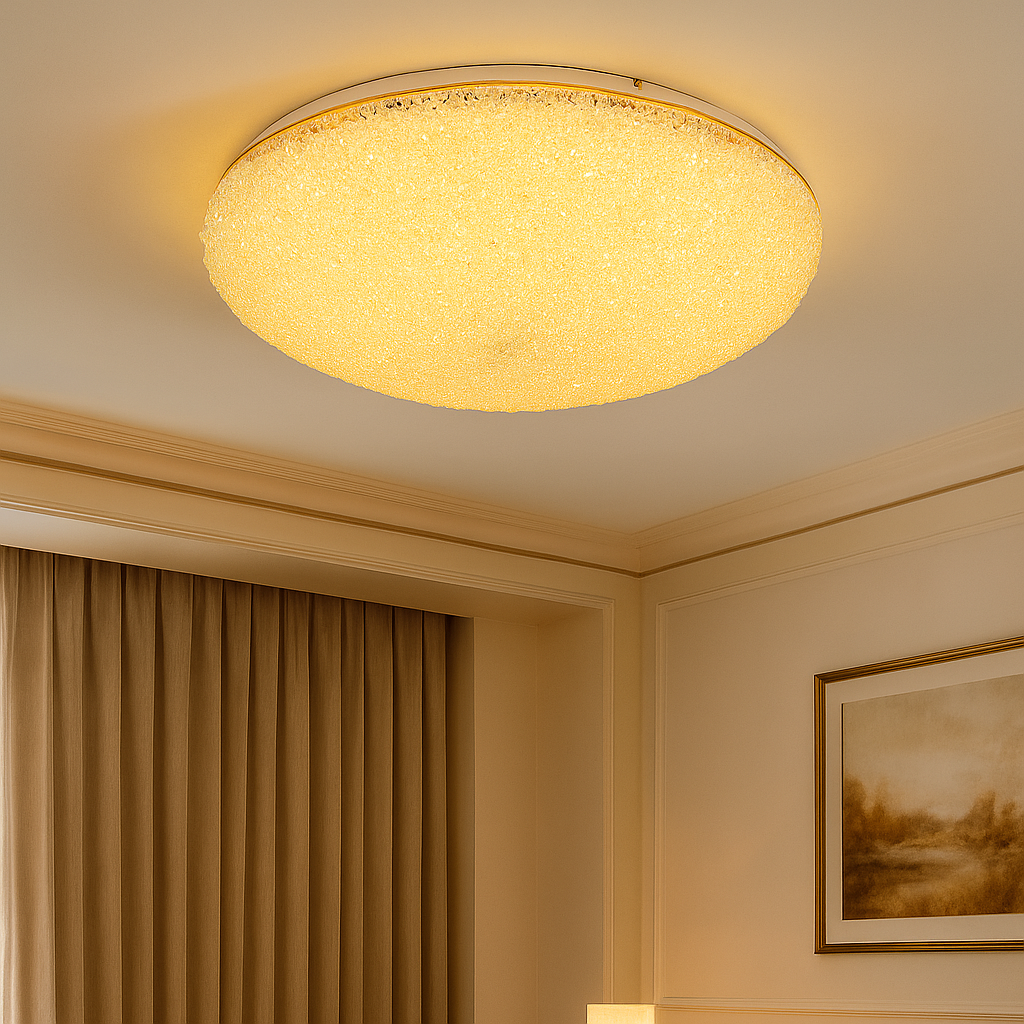 Lustra Aplicata Crystal Golden Sponge Dome