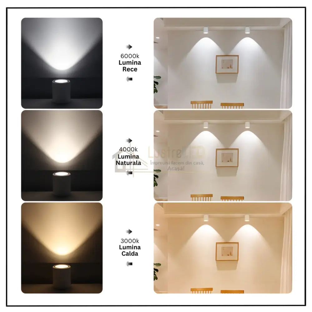 Spot Aplicat Cilindric Alb Dulie Gu10 10CM GU10 / ALBA / SPOT LED APLICAT led ceiling light