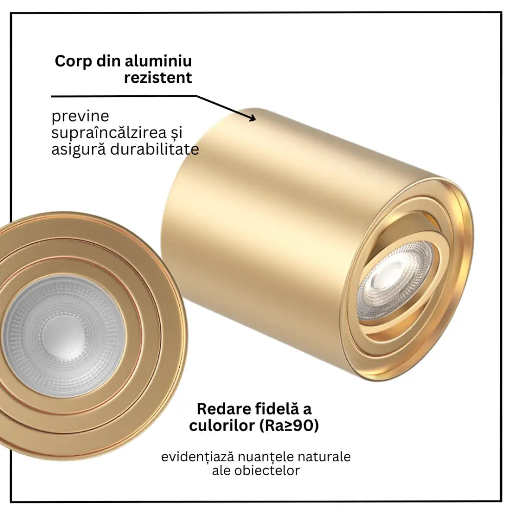 Spot Aplicat Cilindric Auriu Dulie Gu10 10CM GU10 / AURIE / SPOT LED APLICAT led ceiling light