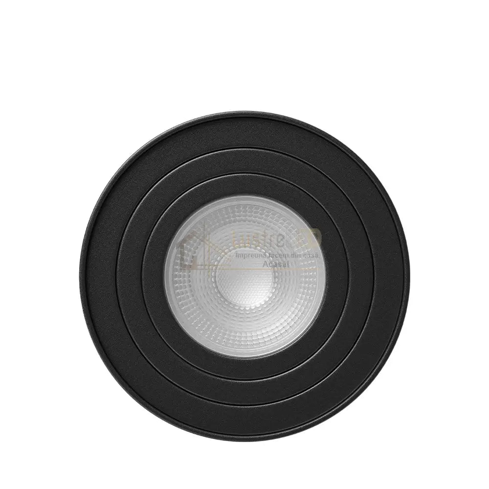 Spot Aplicat Cilindric Negru Dulie Gu10 10Cm Led Ceiling Light