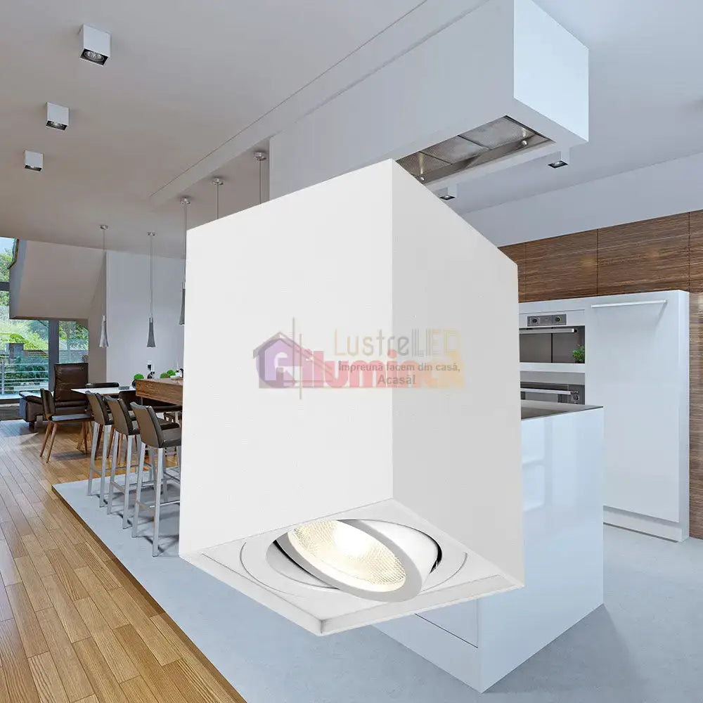 Spot Aplicat Dreptunghiular Alb Dulie GU10 12.5CM SPOT LED APLICAT / GU10 / ALBA led ceiling light