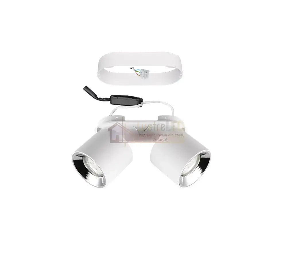 Spot LED Cilindric Aplicat Alb Dulie 2xGU10 Ø18x12CM led ceiling light