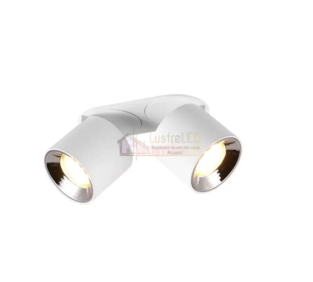 Spot LED Cilindric Aplicat Alb Dulie 2xGU10 Ø18x12CM led ceiling light