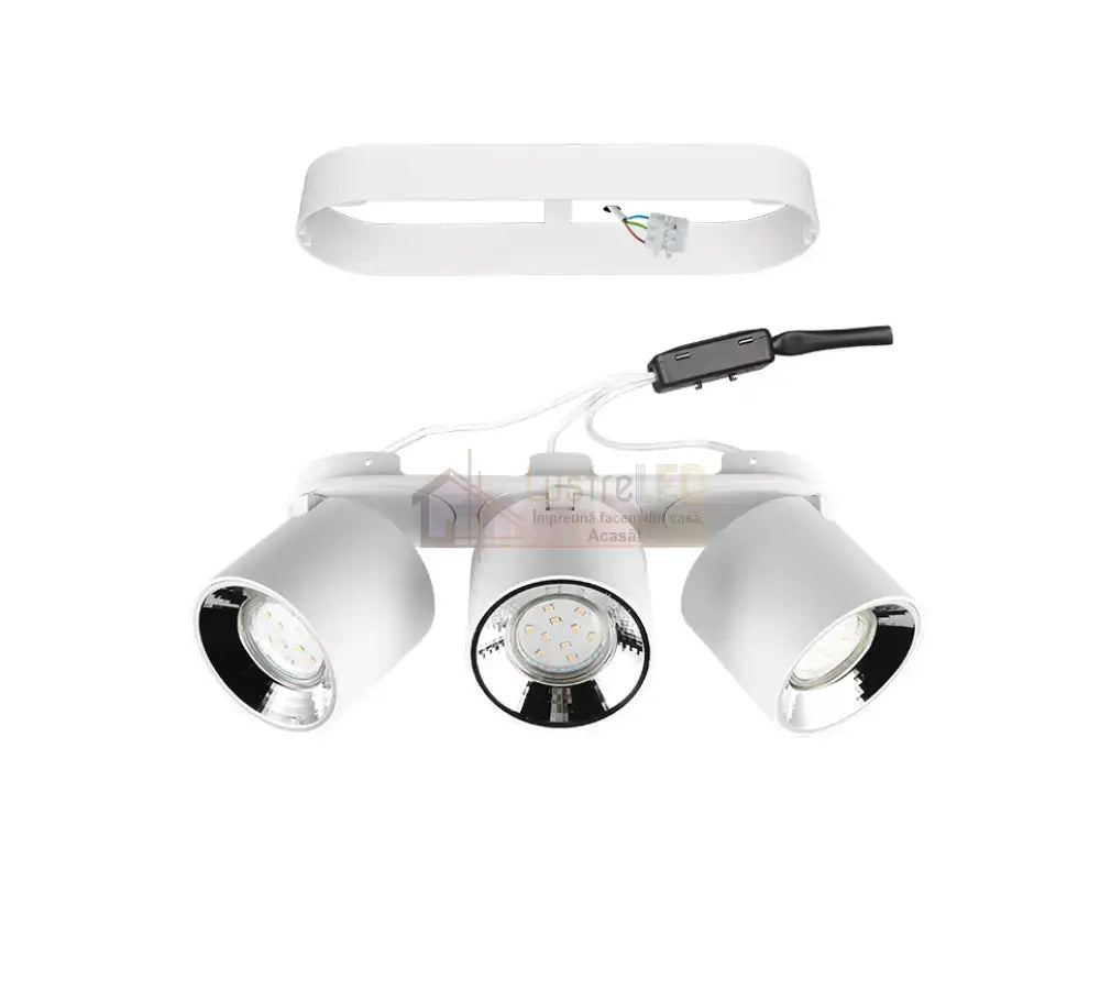 Spot LED Cilindric Aplicat Alb Dulie 3xGU10 L27.3 x H12CM led ceiling light