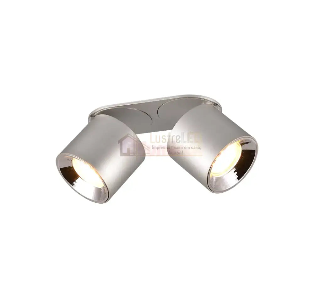Spot LED Cilindric Aplicat Argintiu Dulie 2xGU10 Ø18x12CM led ceiling light
