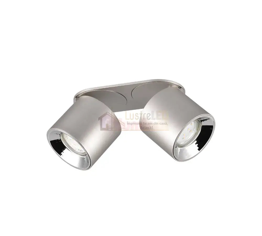 Spot LED Cilindric Aplicat Argintiu Dulie 2xGU10 Ø18x12CM led ceiling light