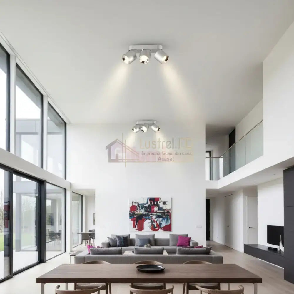 Spot LED Cilindric Aplicat Argintiu Dulie 3xGU10 L27.3 x H12CM led ceiling light