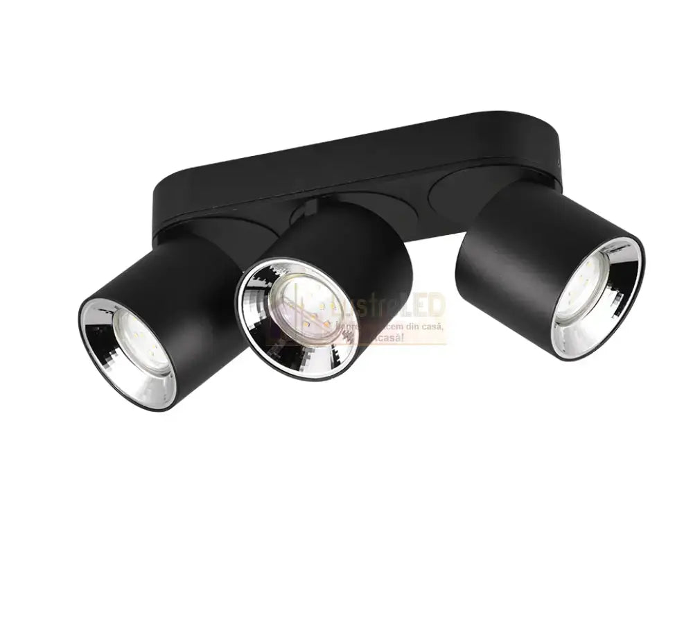 Spot LED Cilindric Aplicat Negru Dulie 3xGU10 L27.3 x H12CM led ceiling light