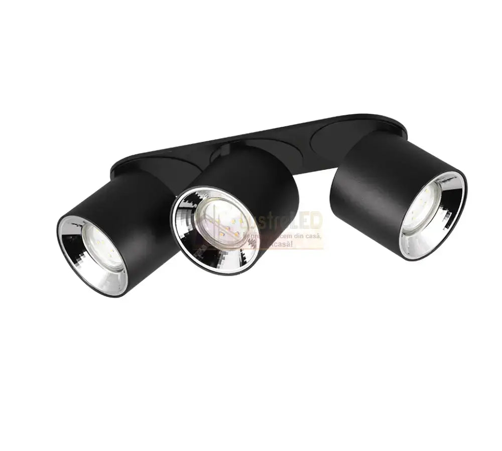 Spot LED Cilindric Aplicat Negru Dulie 3xGU10 L27.3 x H12CM led ceiling light