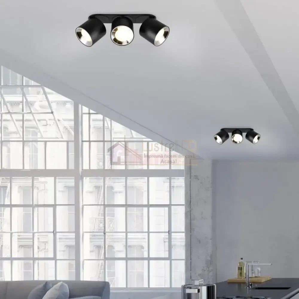 Spot LED Cilindric Aplicat Negru Dulie 3xGU10 L27.3 x H12CM led ceiling light