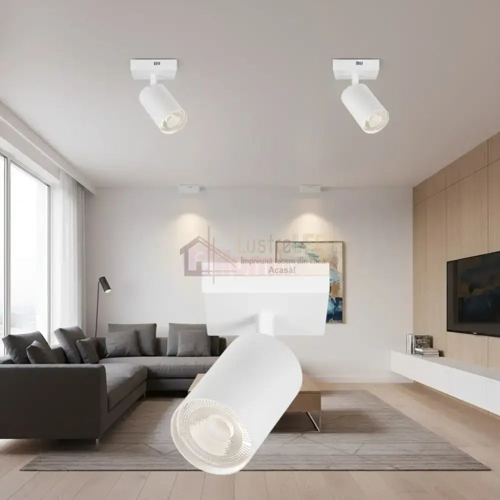 Spot Aplicat Orientabil Rotund Alb Dulie GU10 Ø55x120mm led ceiling light