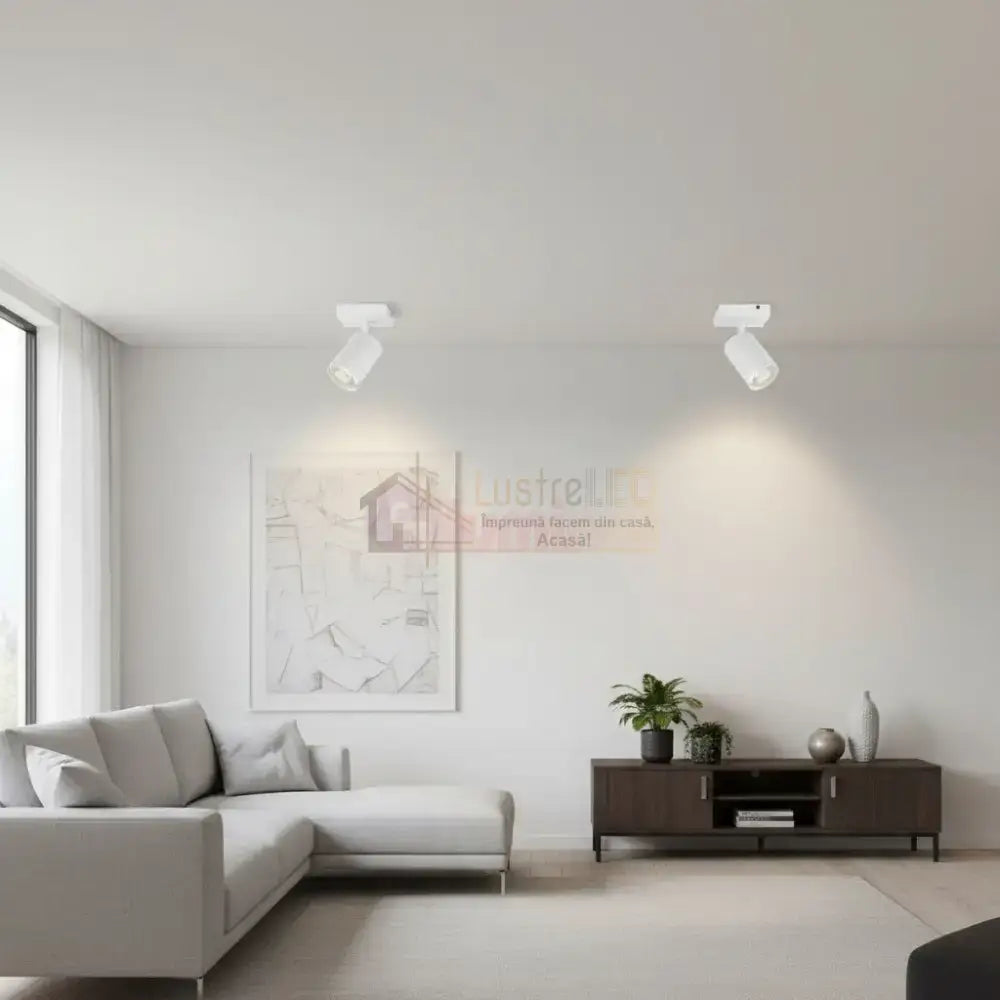 Spot Aplicat Orientabil Rotund Alb Dulie GU10 Ø55x120mm led ceiling light