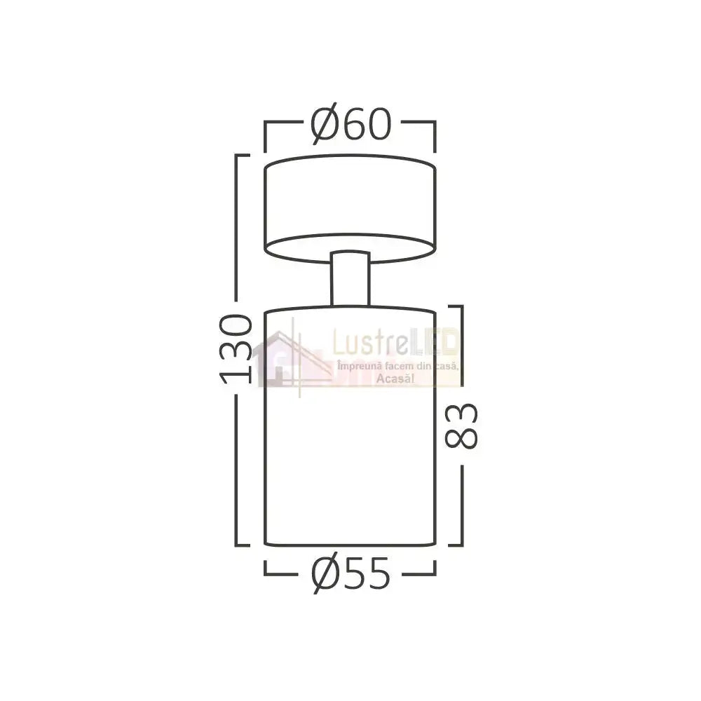 Spot Aplicat Orientabil Rotund Alb Dulie GU10 Ø60x130mm led ceiling light