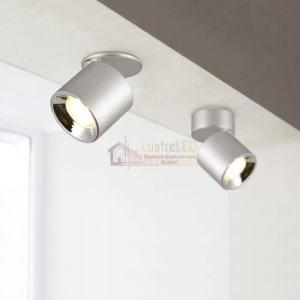 Spot LED Cilindric Aplicat Argintiu Dulie GU10 Ø8.7x12CM led ceiling light