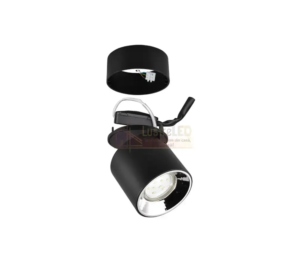 Spot LED Cilindric Aplicat Negru Dulie GU10 Ø8.7x12CM led ceiling light
