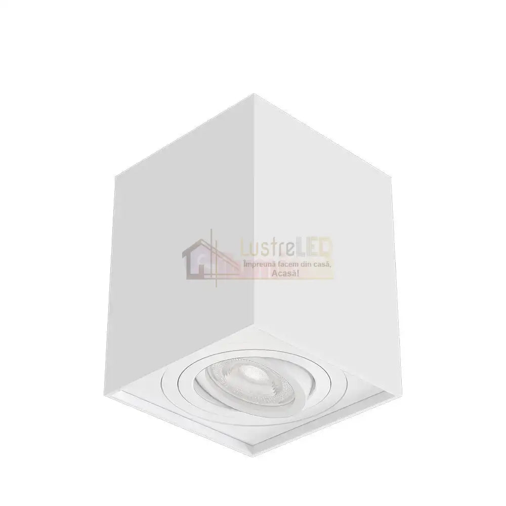 Spot Aplicat Patrat Fascicul Reglabil Alb Dulie GU10 L80xH100mm led ceiling light
