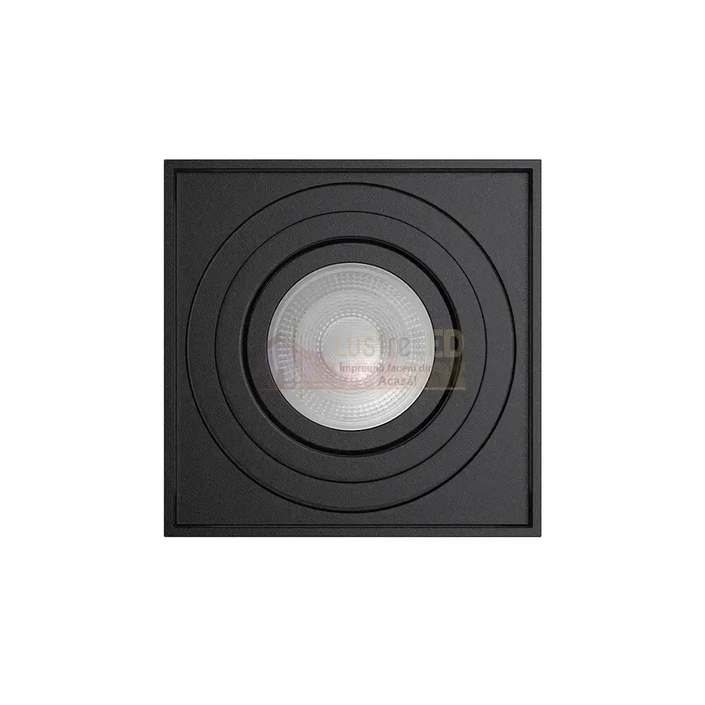Spot Aplicat Patrat Fascicul Reglabil Negru Dulie GU10 L80xH100mm led ceiling light