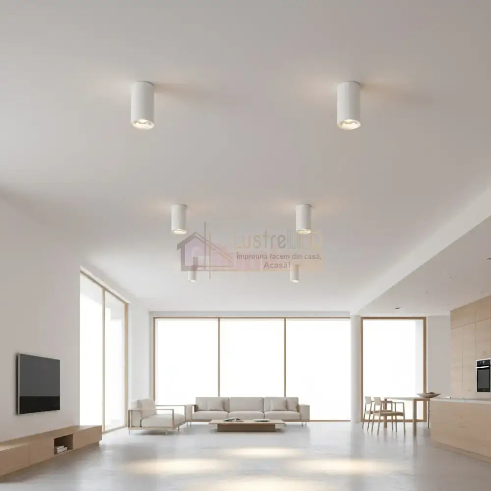 Spot Aplicat Rotund Alb Dulie GU10 Ø55x102mm led ceiling light