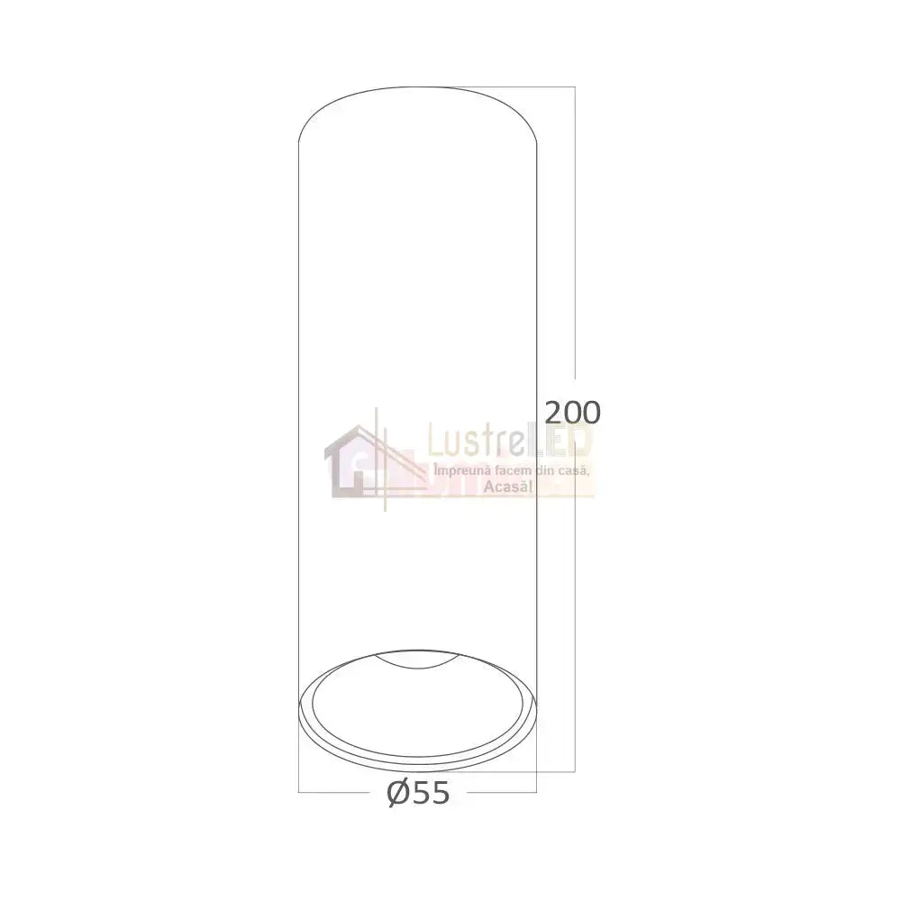 Spot Aplicat Rotund Alb Dulie GU10 Ø55x200mm led ceiling light