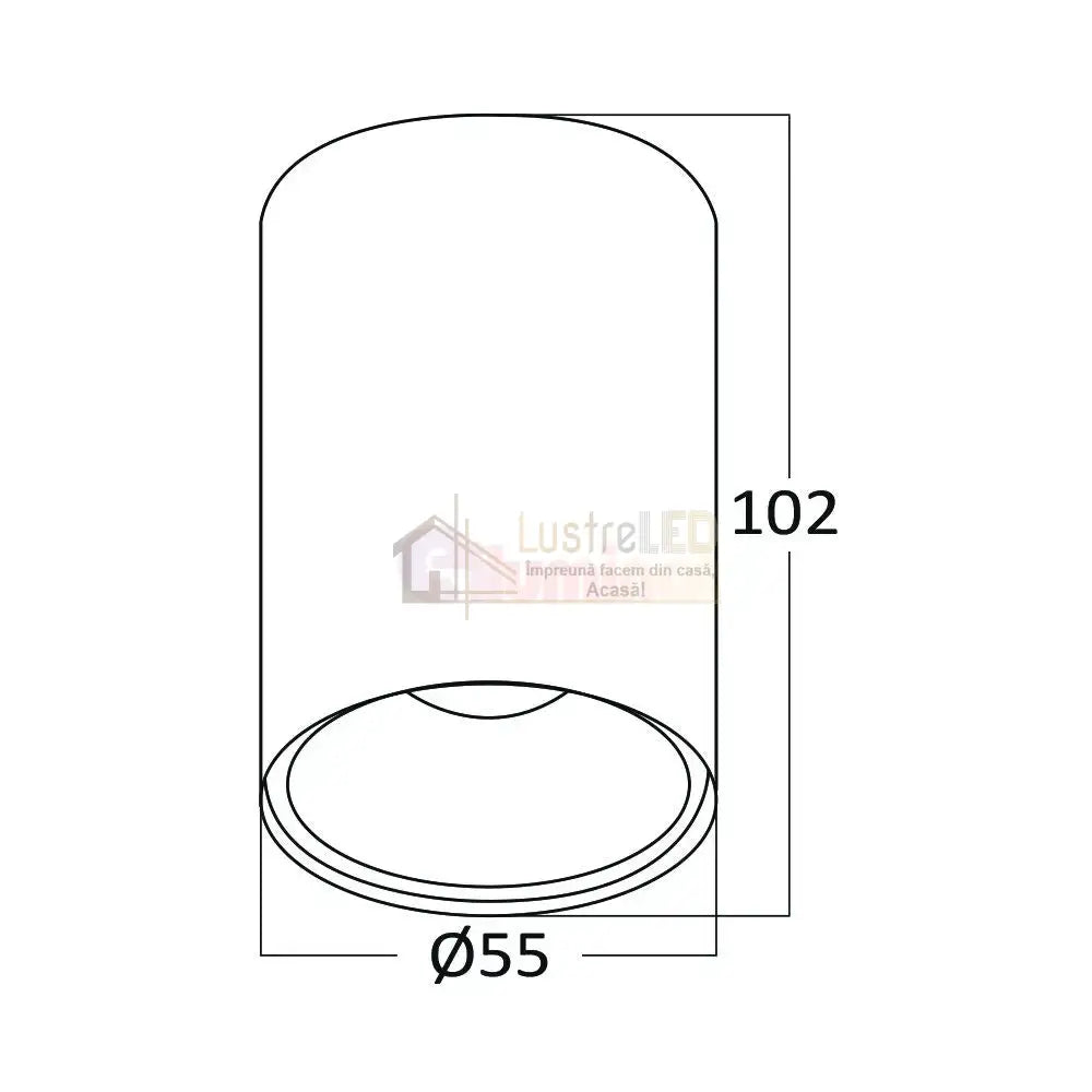 Spot Aplicat Rotund Auriu Dulie GU10 Ø55x102mm led ceiling light