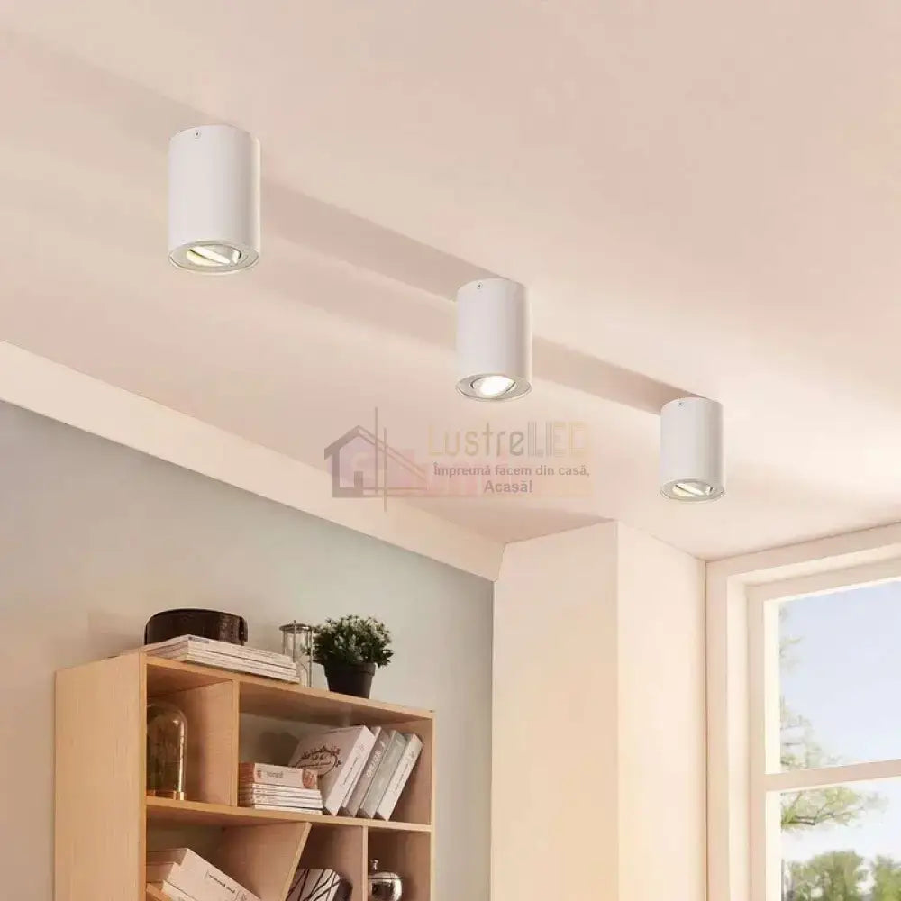 Spot Aplicat Cilindric Alb Dulie Gu10 10CM