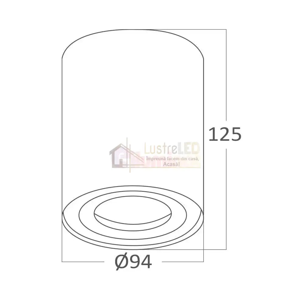 Spot Aplicat Rotund Fascicul Reglabil Alb Dulie GU10 Ø94x125mm led ceiling light