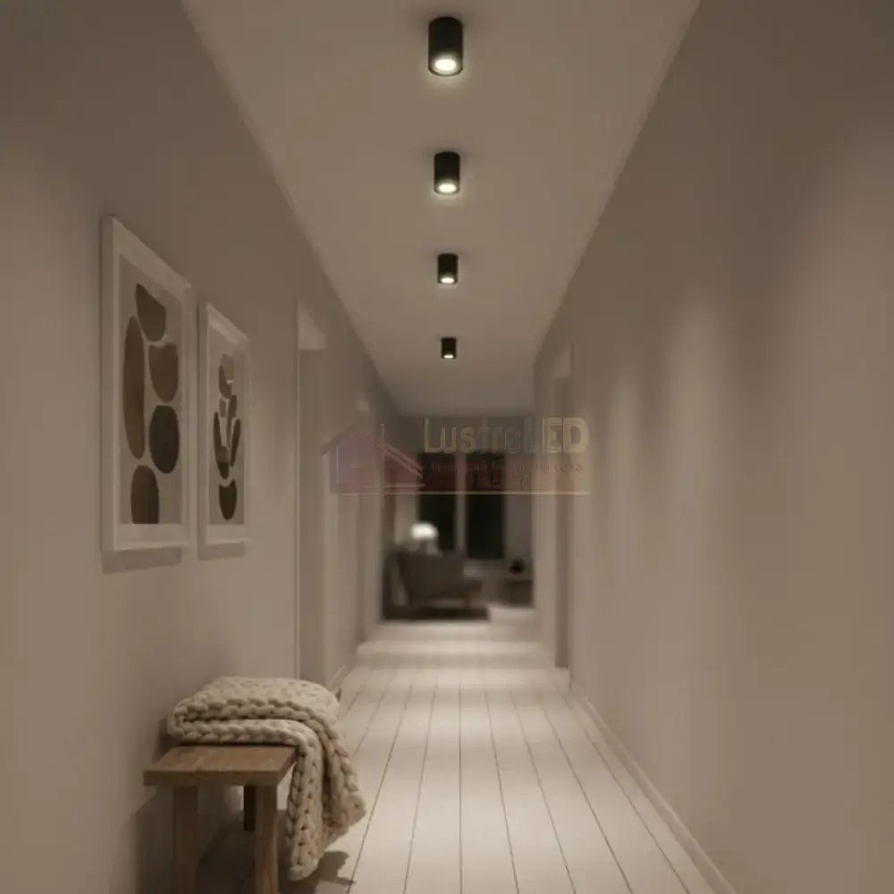 Spot Aplicat Rotund Fascicul Reglabil Negru Dulie GU10 Ø94x125mm led ceiling light
