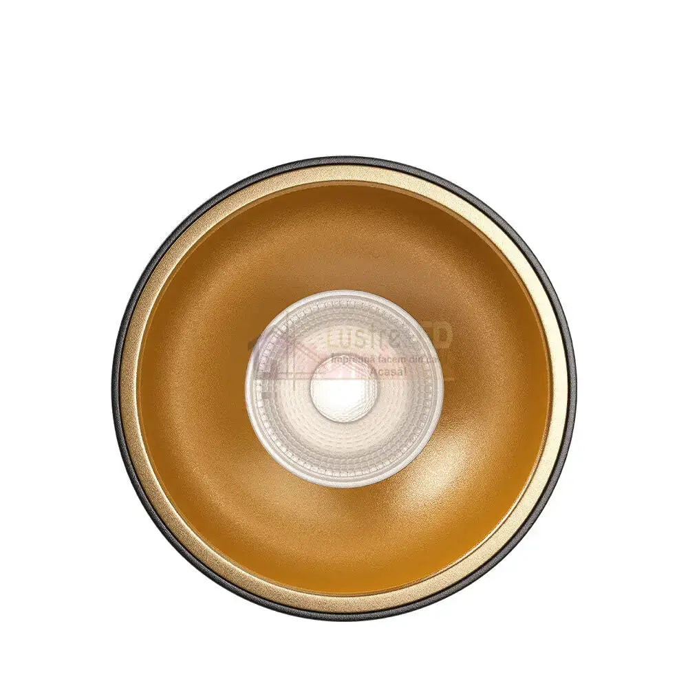 Spot Aplicat Rotund Negru & Auriu Dulie GU10 Ø80x117mm led ceiling light