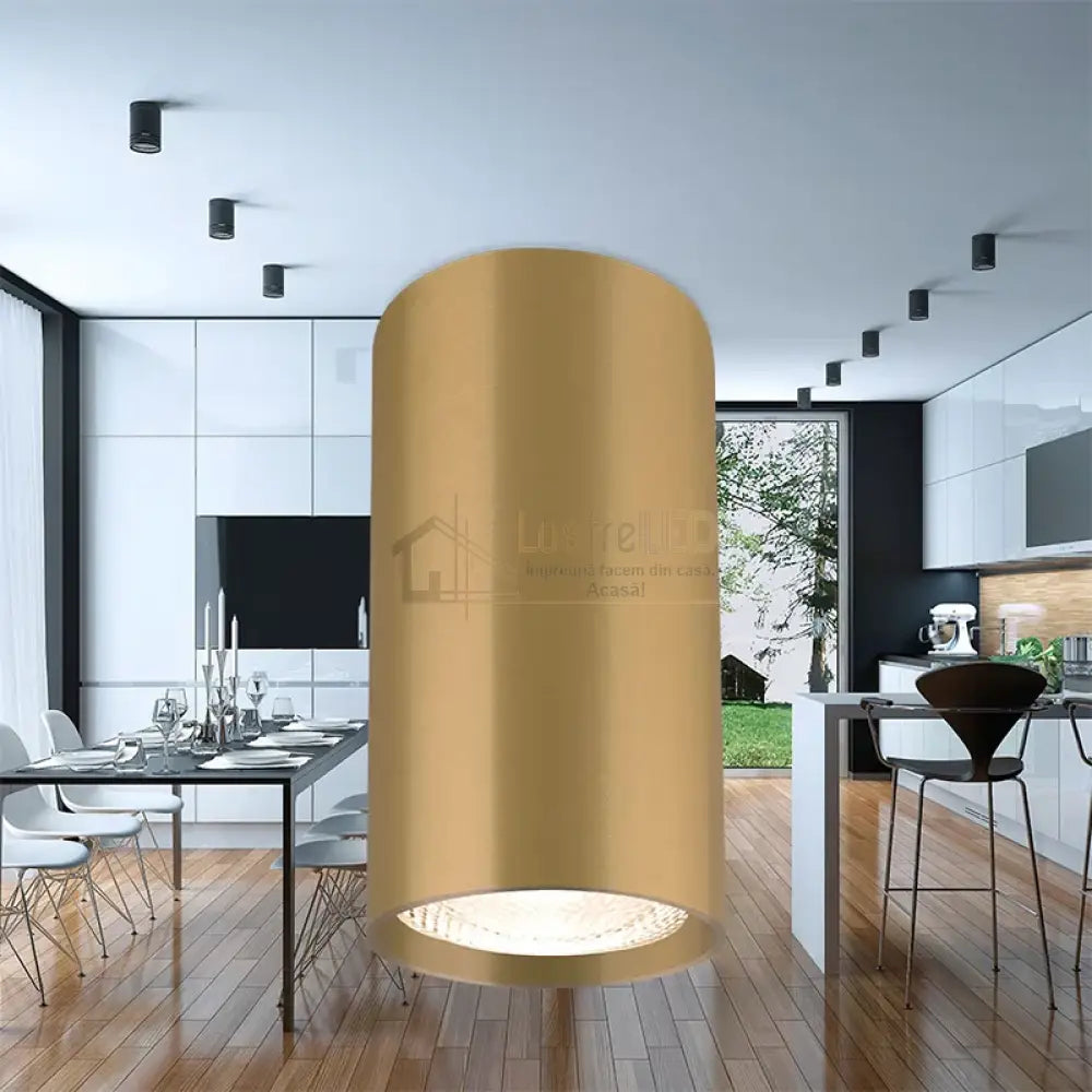 Spot Cilindric Aplicat GAMA Gold 10cm lustreled.ro
