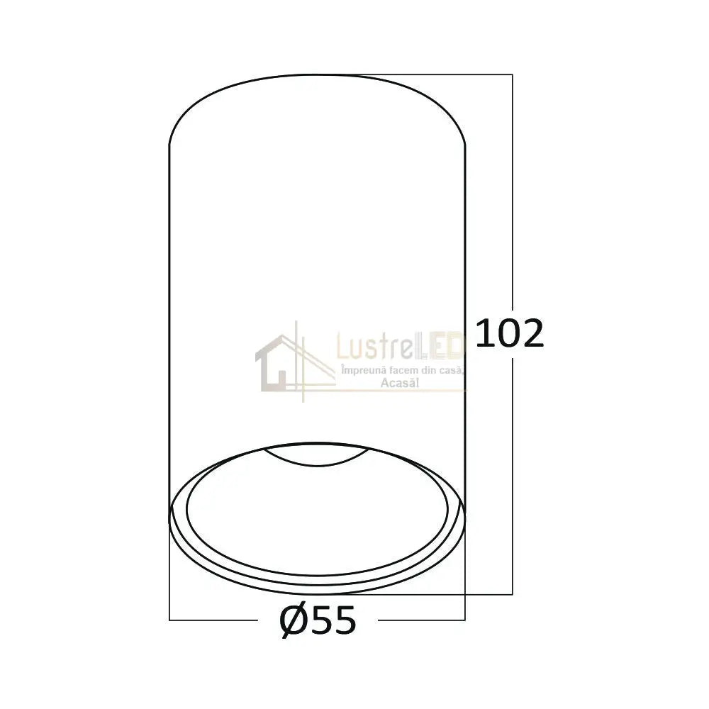 Spot Cilindric Aplicat GAMA Gold 10cm lustreled.ro