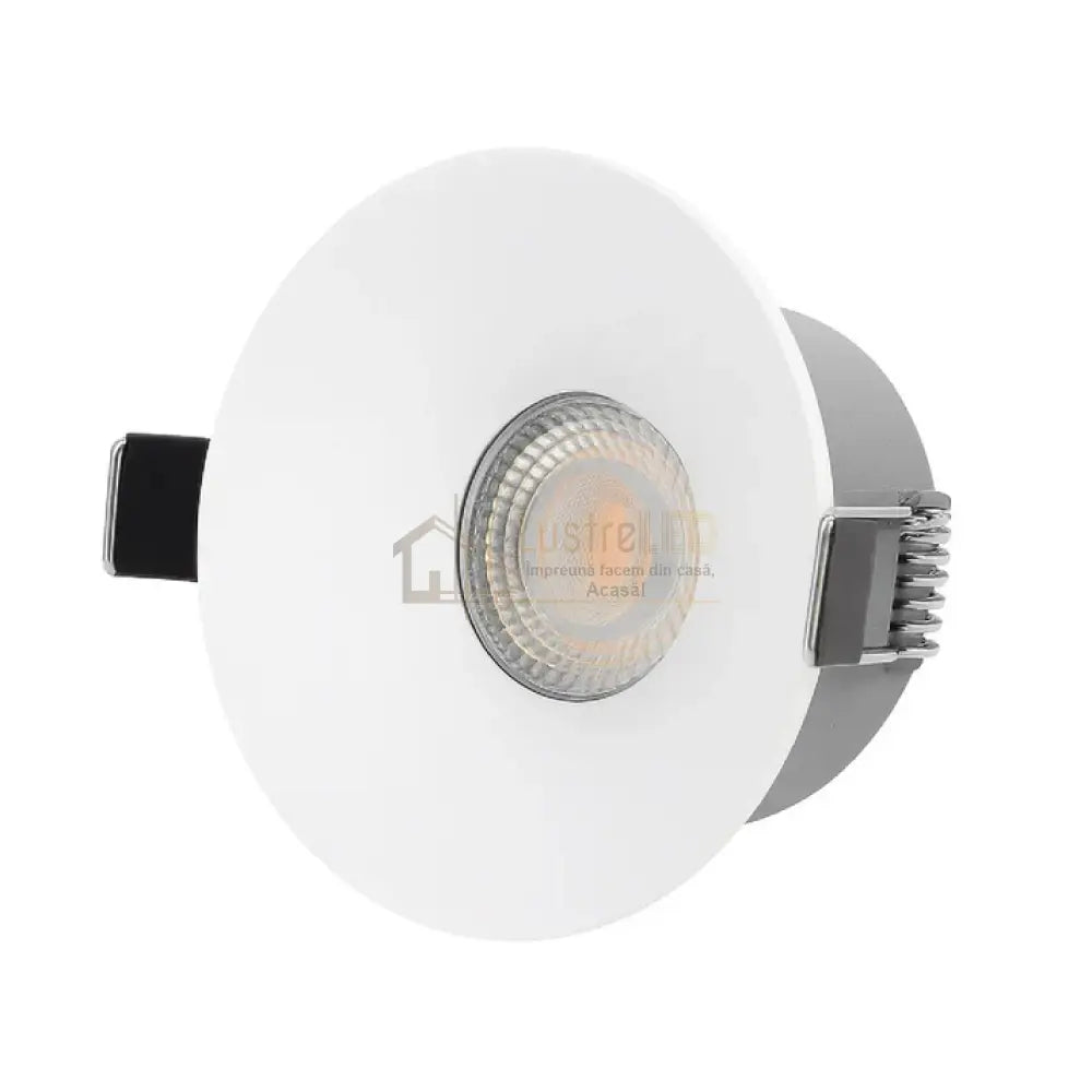 Spot COB LED 12W Rotund Alb / ⌀78mm / Incastrabil / Lumina Calda lustreled.ro