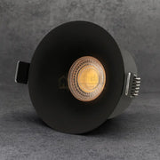 Spot COB LED 12W Rotund Negru / ⌀78mm / Incastrabil / Lumina Calda lustreled.ro