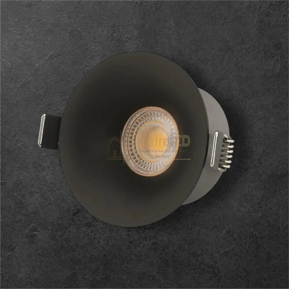 Spot COB LED 18W Rotund Negru / ⌀95mm / Incastrabil / Lumina Calda led spot light