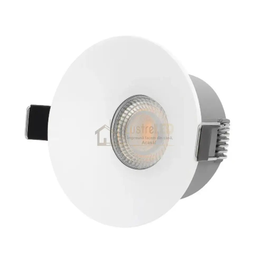 Spot COB LED 7W Rotund Alb / ⌀65mm / Incastrabil / Lumina Calda lustreled.ro