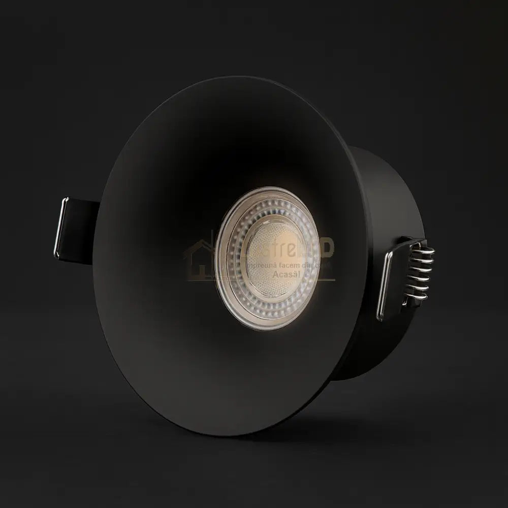 Spot COB LED 7W Rotund Negru / ⌀65mm / Incastrabil / Lumina Calda lustreled.ro