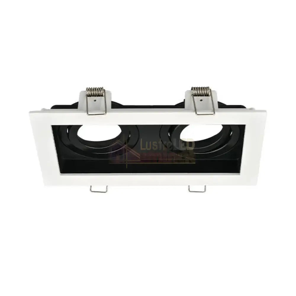 Spot Incastrat Dreptunghiular Fascicul Reglabil Alb & Negru Dulie 2xGU10 L185xH33mm led ceiling light