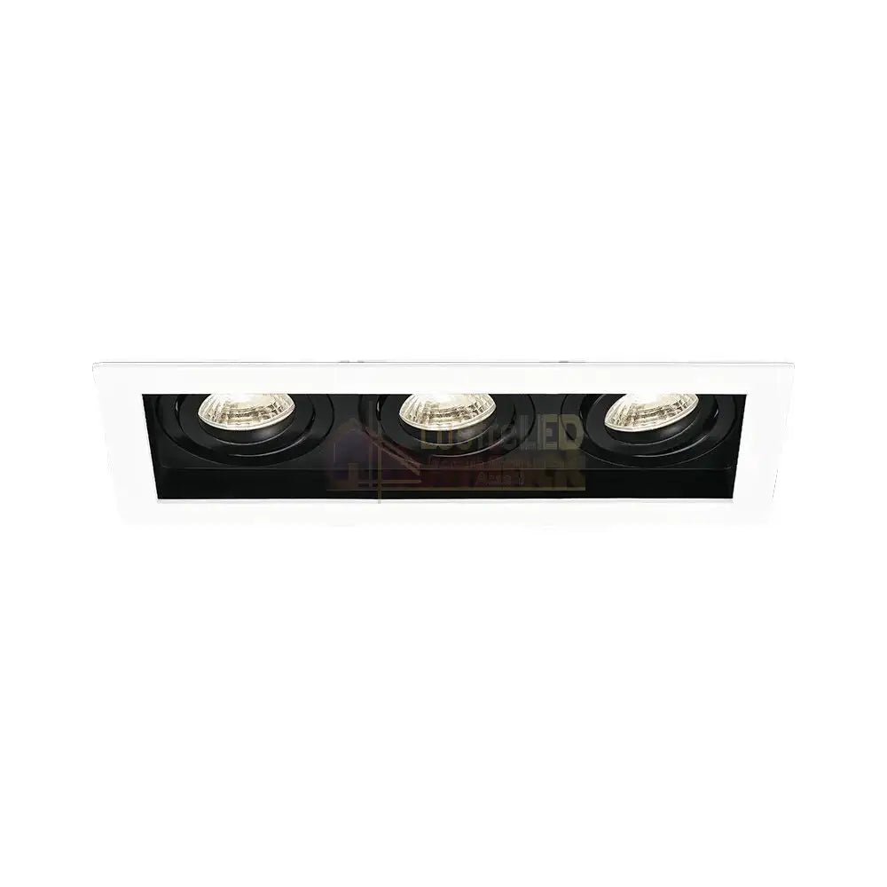 Spot Incastrat Dreptunghiular Fascicul Reglabil Alb & Negru Dulie 3xGU10 L270xH33mm led ceiling light