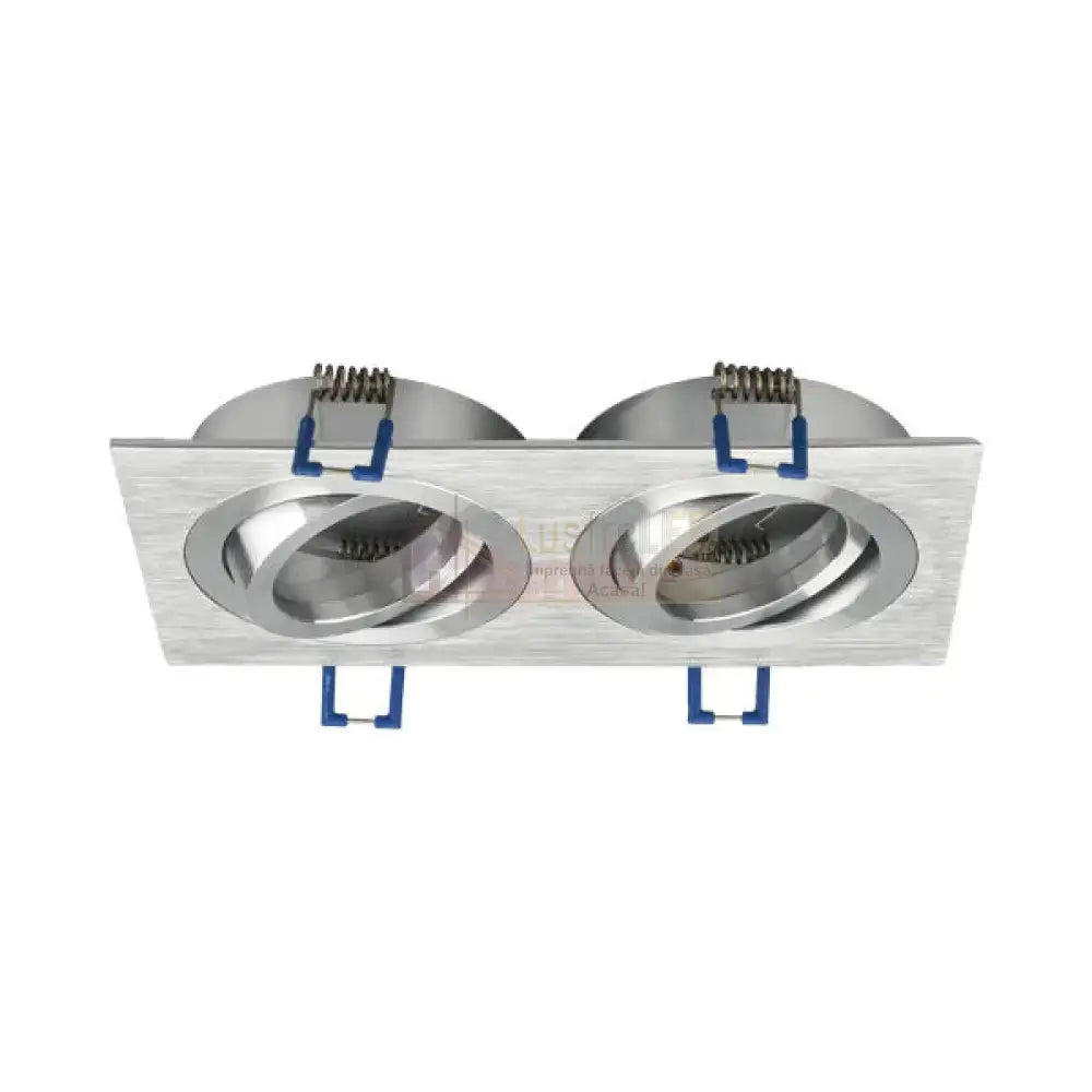 Spot Incastrat Dreptunghiular Fascicul Reglabil Argintiu Dulie 2xMR16 L170xH25mm led ceiling light