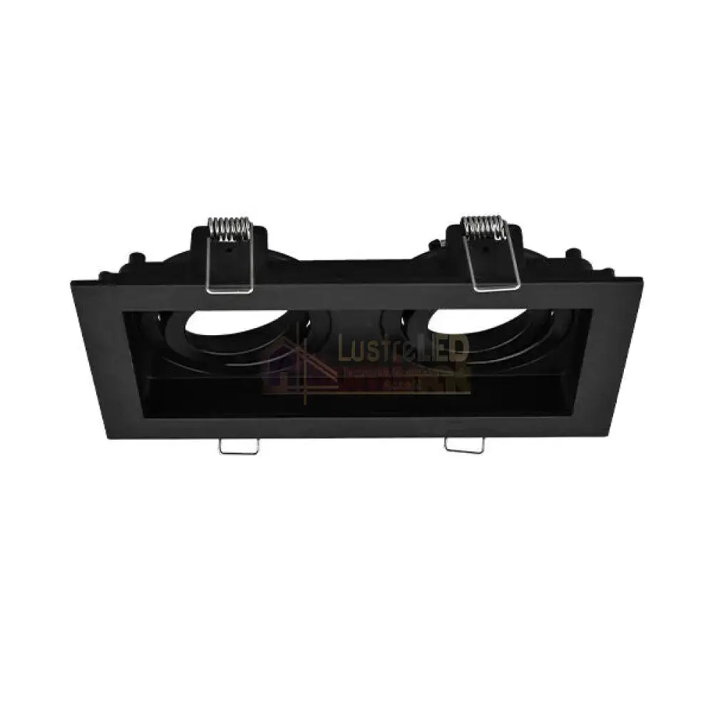 Spot Incastrat Dreptunghiular Fascicul Reglabil Negru Dulie 2xGU10 L185xH33mm led ceiling light