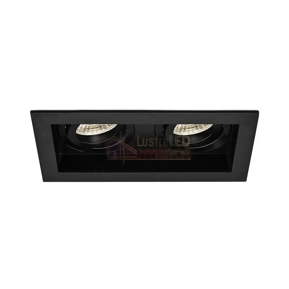 Spot Incastrat Dreptunghiular Fascicul Reglabil Negru Dulie 2xGU10 L185xH33mm led ceiling light