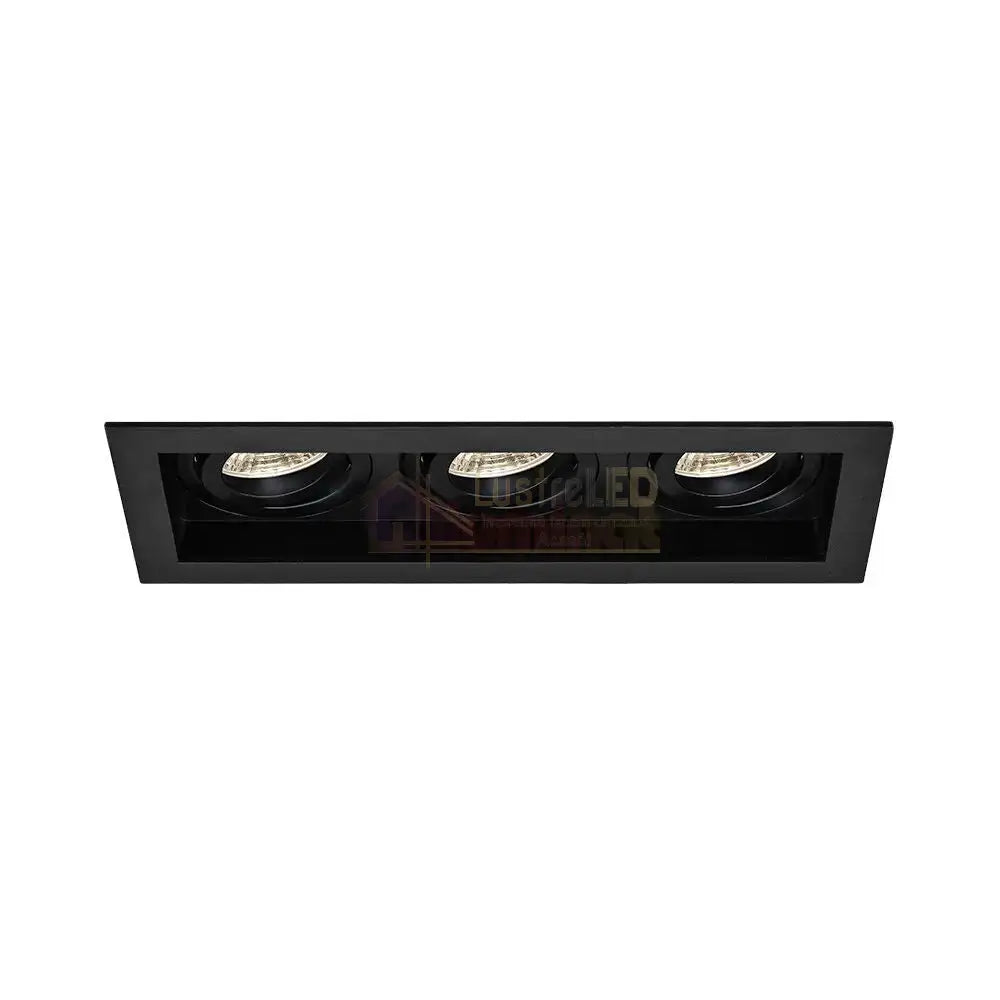 Spot Incastrat Dreptunghiular Fascicul Reglabil Negru Dulie 3xGU10 L270xH33mm led ceiling light