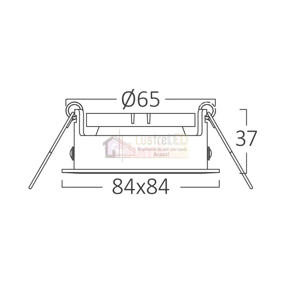 Spot Incastrat Patrat Alb Dulie MR16 L84xH37mm led ceiling light