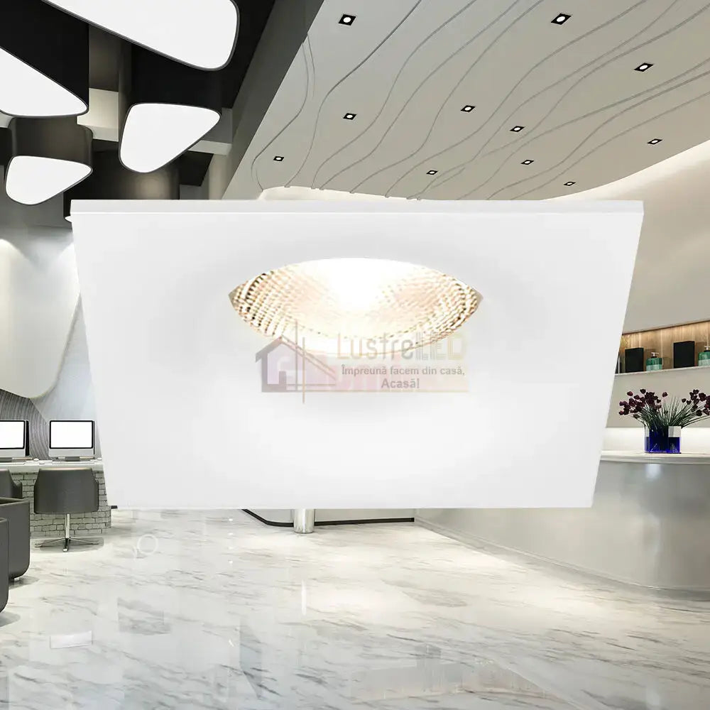 Spot Incastrat Patrat Alb Dulie MR16 L84xH37mm led ceiling light