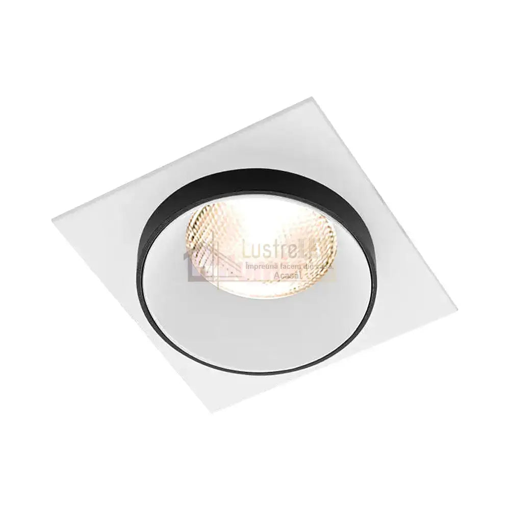 Spot Incastrat Patrat Alb & Negru Dulie GU10 Ø92x38mm led ceiling light