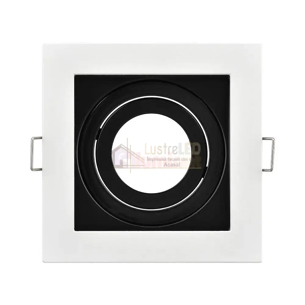 Spot Incastrat Patrat Fascicul Reglabil Alb & Negru Dulie GU10 L100xH30mm led ceiling light