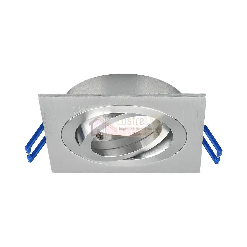 Spot Incastrat Patrat Fascicul Reglabil Argintiu Dulie MR16 L92xH25mm led ceiling light