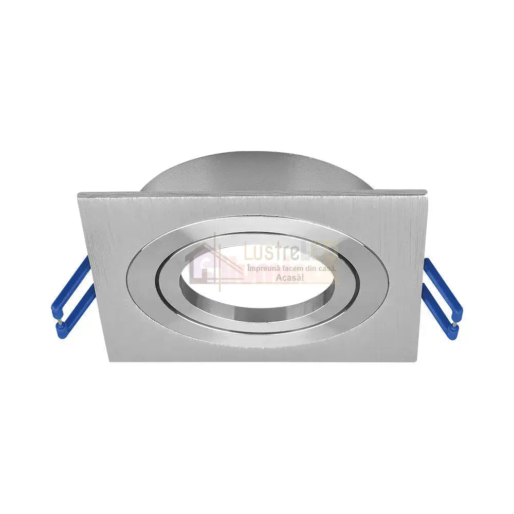 Spot Incastrat Patrat Fascicul Reglabil Argintiu Dulie MR16 L92xH25mm led ceiling light