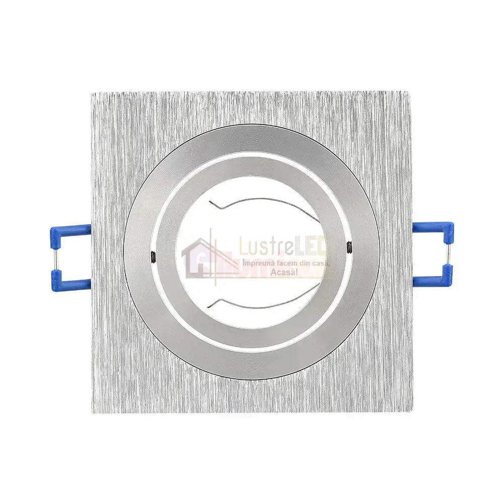 Spot Incastrat Patrat Fascicul Reglabil Argintiu Dulie MR16 L92xH25mm led ceiling light